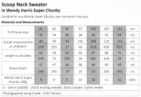Knitting Pattern - Wendy 6075 - Harris Super Chunky - Scoop Top Sweater